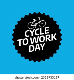 vector graphic of Cycle to Work Day good for Cycle to Work Day celebration. flat design. flyer design.flat illustration.