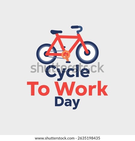 vector graphic of Cycle to Work Day, ideal for Cycle to Work Day celebration.
