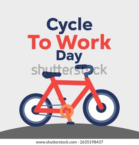 vector graphic of Cycle to Work Day, ideal for Cycle to Work Day celebration.
