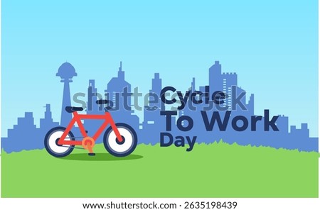 vector graphic of Cycle to Work Day, ideal for Cycle to Work Day celebration.
