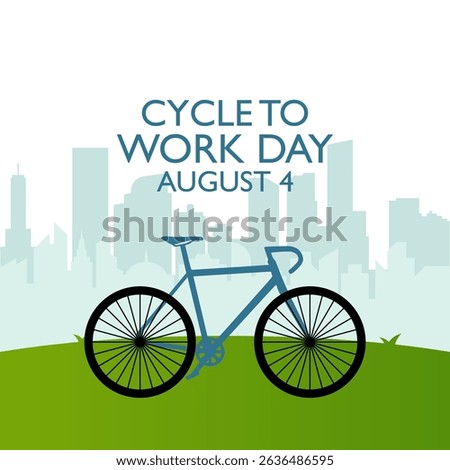 Vector graphic of Cycle to Work Day for Cycle to Work Day celebration.