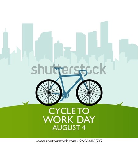Vector graphic of Cycle to Work Day for Cycle to Work Day celebration.