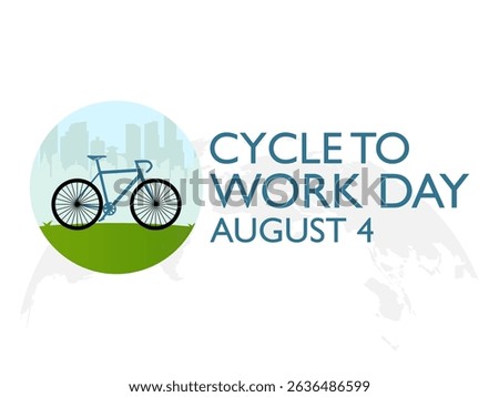 Vector graphic of Cycle to Work Day for Cycle to Work Day celebration.