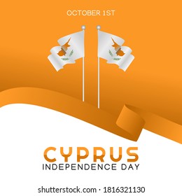 Vector graphic of Cyprus independence day good for Cyprus independence day celebration. flat design. flyer design.flat illustration.