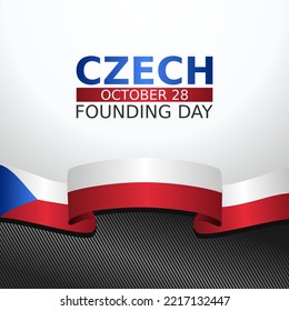 vector graphic of czech founding day good for czech founding day celebration. flat design. flyer design.flat illustration.