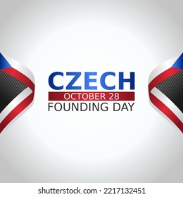 vector graphic of czech founding day good for czech founding day celebration. flat design. flyer design.flat illustration.
