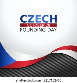 vector graphic of czech founding day good for czech founding day celebration. flat design. flyer design.flat illustration.