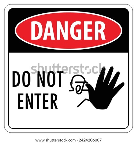 Vector graphic of danger sign indicating that no entry is allowed