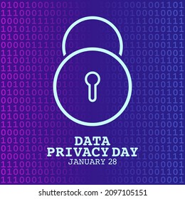 vector graphic of data privacy day good for data privacy day celebration. flat design. flyer design.flat illustration.