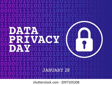 Vector Graphic Of Data Privacy Day Good For Data Privacy Day Celebration. Flat Design. Flyer Design.flat Illustration.