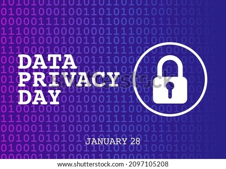 vector graphic of data privacy day good for data privacy day celebration. flat design. flyer design.flat illustration.