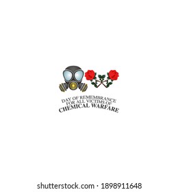 vector graphic of day of remembrance for all victims of chemical warfare good for day of remembrance for all victims of chemical warfare celebration. flat design. flyer design.flat illustration.
