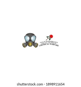 vector graphic of day of remembrance for all victims of chemical warfare good for day of remembrance for all victims of chemical warfare celebration. flat design. flyer design.flat illustration.