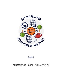 vector graphic of day of sport development and peace good for day of sport development and peace celebration. flat design. flyer design.flat illustration.
