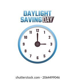 vector graphic of daylight saving day good for daylight saving day celebration. flat design. flyer design.flat illustration.