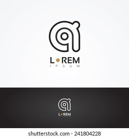 Vector graphic decorative design alphabet / letter A / symbol