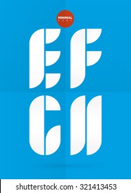 Vector graphic decorative design letters in a set