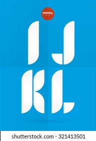 Vector graphic decorative design letters in a set