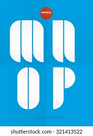 Vector graphic decorative design letters in a set