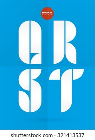 Vector graphic decorative design letters in a set