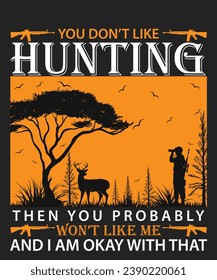 Vector Graphic Deer Hunting T shirt Design