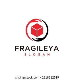 Plantilla de diseño de logotipo de caja de entrega de gráfico vectorial