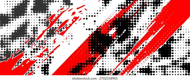 Um gráfico vetorial que representa os desenhos abstratos de corridas de stripe adequados para envoltórios de decalques de veículos, carros de corrida, veículos de rali