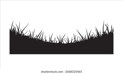 Vector graphic depicting a backdrop featuring a grass silhouette
