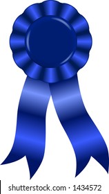 Vector Graphic Depicting A Blue Ribbon Award