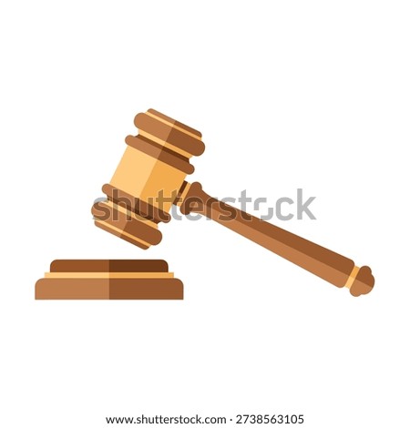 A vector graphic depicting a gavel on a sound block, representing pinn_1770816522760_w99_edited judicial themes