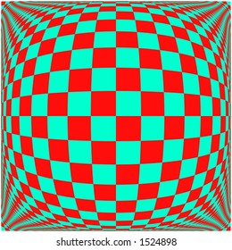 vector graphic depicting op art/pop art checkerboard pattern background