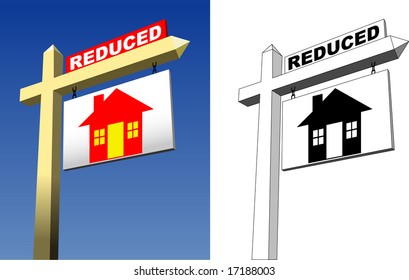 vector graphic depicting a real estate sign (reduced)