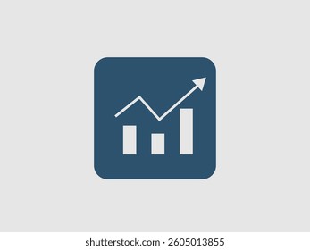 vector graphic depicts a stylized growth chart