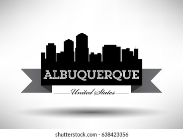 Vector Graphic Design of Albuquerque City Skyline