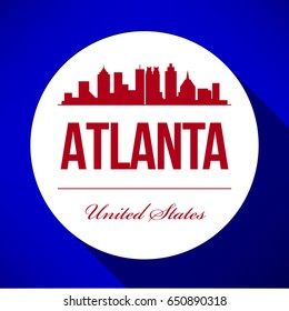 Vector Graphic Design of Atlanta City Skyline
