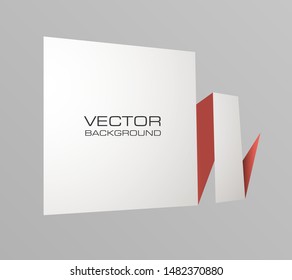 Vector graphic design band banner backgrounds different colors. Paper stripe origami style. Abstract pointer
