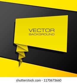 Vector graphic design banner backgrounds in different colors. Paper origami style.