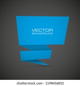 Vector graphic design banner backgrounds in different colors. Paper origami style.