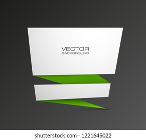 Vector graphic design banner backgrounds in different colors. Paper origami style.