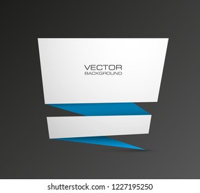 Vector graphic design banner backgrounds in different colors. Paper origami style.