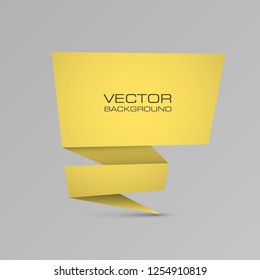 Vector graphic design banner backgrounds colors. Paper banner origami style. Abstract pointer