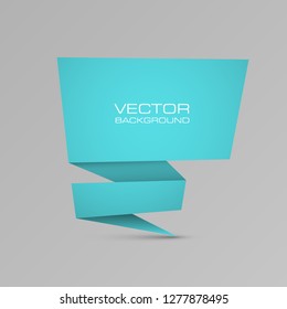 Vector graphic design banner backgrounds colors. Paper banner origami style. Abstract pointer