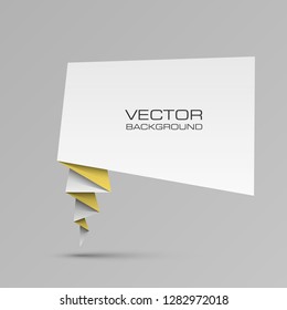 Vector graphic design banner backgrounds colors. Paper banner origami style. Abstract pointer