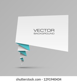 Vector graphic design banner backgrounds colors. Paper banner origami style. Abstract pointer