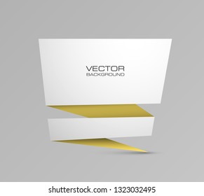 Vector graphic design banner backgrounds colors. Paper banner origami style. Abstract pointer