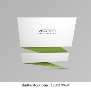 Vector graphic design banner backgrounds colors. Paper banner origami style. Abstract pointer