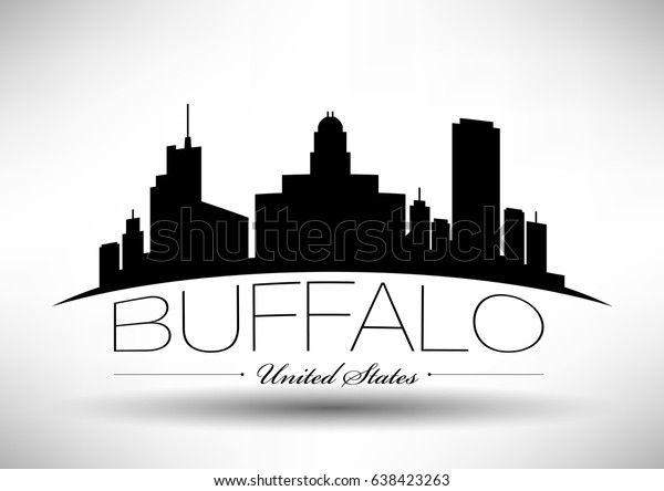 Omgivelser sum ønske Hakuun Vector Graphic Design Buffalo City Skyline liittyvä vektorikuva  (rojaltivapaa) 638423263