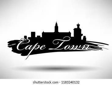 Vector Graphic Design of Cape Town City Skyline