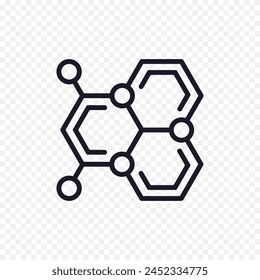 Vector graphic design of chemical compound structure.