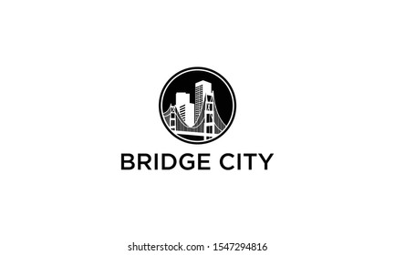 Vector Graphic Design of City  and bridge Vector